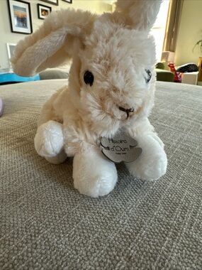 Histoire d'Ours Z'animoos Cream Bunny Plush White Rabbit Stuffed Animal 6.5" Tag